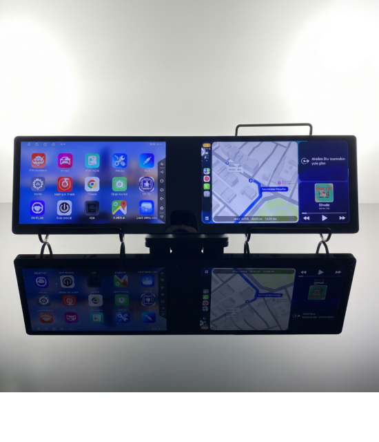 Anku A216 4GB RAM 64GB Dahili Hafıza Çift Ekranlı QLED Araç Multimedya Sistemi