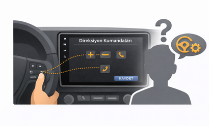 Android multimedya cihazda direksiyon kumandası nasıl ayarlanır?