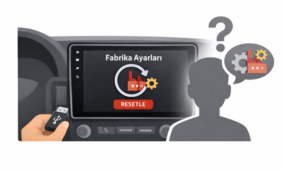 Android multimedya cihazda fabrika ayarlarina nasil donulur?