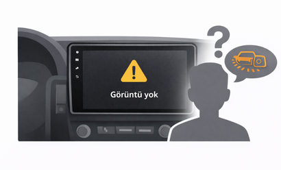 Android multimedya cihazda geri görüş kamerası görüntüsü neden gelmiyor?