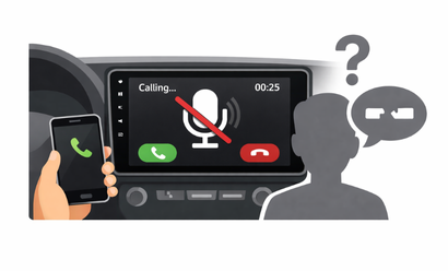 Android multimedya cihazda telefon gorusmesinde karsi tarafa ses neden gitmiyor?