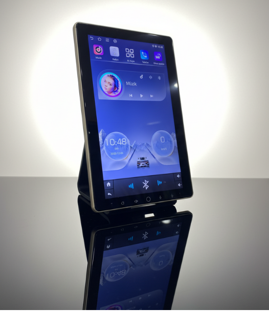 Anku RT100 4GB RAM 64GB Dahili Hafıza 10.3 Inch 90 Derece Döner QLED Araç Multimedya Sistemi